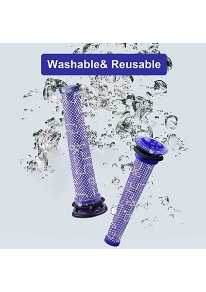 Dyson Absolute Animal V8+, V8, V7, V6, DC62, DC61, DC59, DC58 Vakum 2'li Paket Için Filtre Değiştirmeleri (Yurt Dışından)