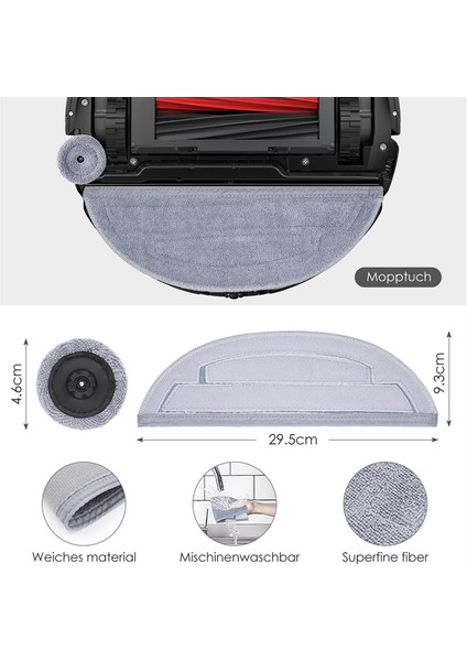 Roborock S8 Maxv Ultra Için Aksesuar Seti, Toz Torbaları Ana Silindir Fırçası Yan Fırçalar Filtre 6 Paspas Bezi, Vakum Aksesuarları (Yurt Dışından)