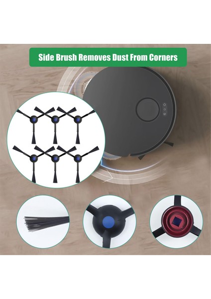 Ecovacs Deebot T30 Pro Omni Robot Süpürge Için Yedek Parça Aksesuar Seti: Mendiller Toz Torbaları Yan Fırçalar Filtreler (Yurt Dışından)