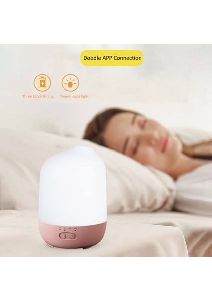 Bluetooth Nemlendirici 300 ml Aromaterapi Makinesi Taşınabilir Yağ Difüzörü Romantik Renkli Lamba Zamanlama Difüzör Pembe Abd Plug (Yurt Dışından) indirimleri