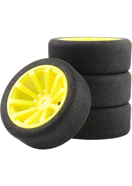 1/10 Rs4 Simülasyon Düz Spor Araba Sünger Lastiği, Sarı (Yurt Dışından)