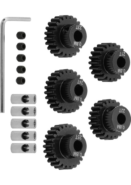 1/10 Rc Platformları Için 0,8 M Motor Dişli Seti 21T+22T+23T+24T+25T (Yurt Dışından)