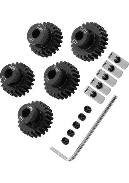 1/10 Rc Platformları Için 0,8 M Motor Dişli Seti 21T+22T+23T+24T+25T (Yurt Dışından)