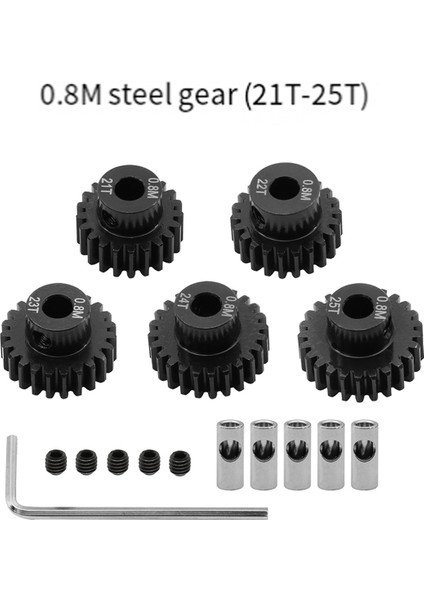 1/10 Rc Platformları Için 0,8 M Motor Dişli Seti 21T+22T+23T+24T+25T (Yurt Dışından)