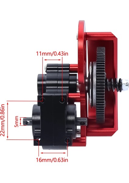 Şanzıman Şanzıman Kutusu 110 SCX10 I Iı AX10 SMT10 Rc Araba Kırmızı (Yurt Dışından)