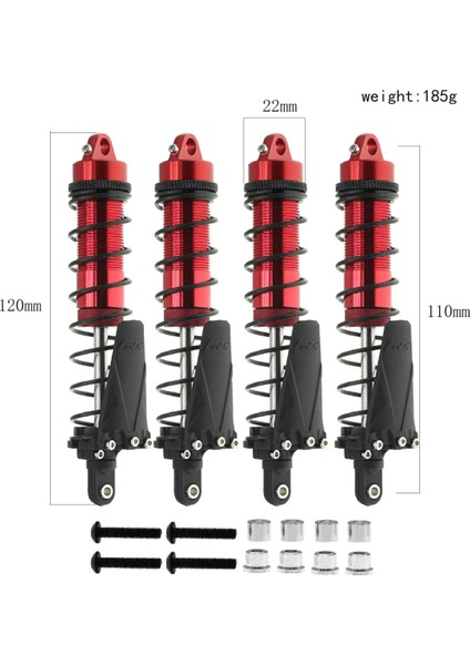 Metal 110MM Amortisör Yağ Damperi 110 Rc Paletli Araba Için Kırmızı (Yurt Dışından) modelleri