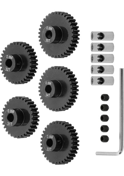 110 Rc Platformları Için 08 M Motor Dişli Seti 31T+32T+33T+34T+35T (Yurt Dışından)