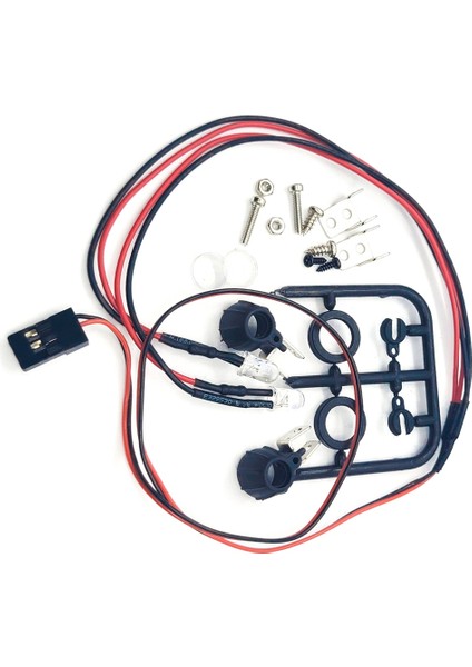 1set Tavan Lambası Bagaj Rafı LED Spot Işığı Kiti SCX24 Rc Araba Için Yuvarlak (Yurt Dışından)