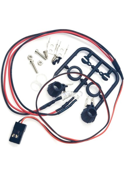 1set Tavan Lambası Bagaj Rafı LED Spot Işığı Kiti SCX24 Rc Araba Için Yuvarlak (Yurt Dışından)