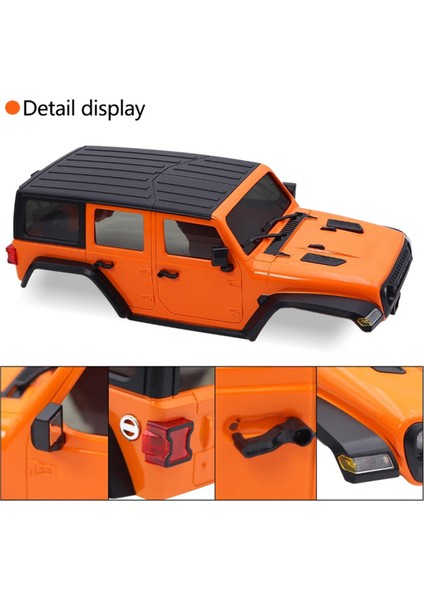 155MM Dingil Mesafesi Rc Araba Gövde Kabuğu Şasi Kiti Turuncu (Yurt Dışından)