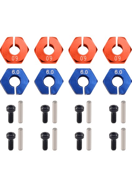 Alüminyum 6mm Kalınlık Tekerlek Altıgen 12MM Tahrik Göbeği Pimli Vidalar (Yurt Dışından)