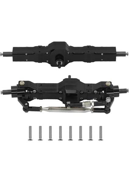 Rc Araba Metal Ön ve Arka Aks Montaj Kiti Wpl C14 C24 Siyah (Yurt Dışından)