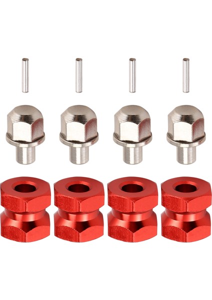 12MM Altıgen Tekerlek Göbeği Adaptörü 12MM Uzatma Kombinasyon Bağlantı Parçası Kırmızı (Yurt Dışından)