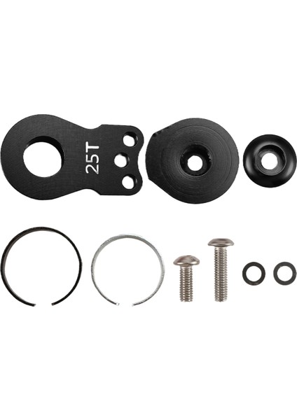 25T Direksiyon Servo Kolu Boynuzu 3 Delik Rc Paletli Araba Parçaları Siyah (Yurt Dışından)