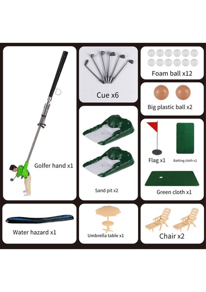 Mini Golf Oyunu Mini Golf Kulübü Bebek Seti Yeşil (Yurt Dışından) indirimleri