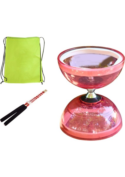 Diabolo Yoyo Yaşlılar Oyuncak Çocuklar Jonglörlük Fitness Seti Kırmızı (Yurt Dışından)