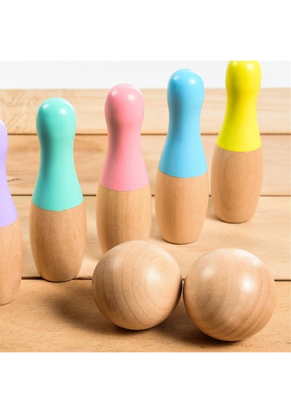 Ahşap Bowling Oyuncağı Ince Işçilik Güvenli Kullanım Ahşap Çocuklar (Yurt Dışından) modelleri