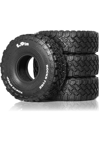 110 Rock Track Redcat SCX10 Ii Için 4 Adet 1.9 Inç 116 mm Kauçuk Lastik (Yurt Dışından)