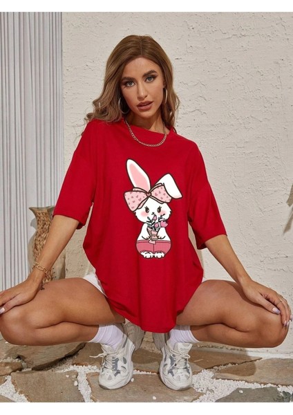 Kadın / Kız Baskılı Kadın Oversize Salas T-Shirt Boyfriend fiyatları