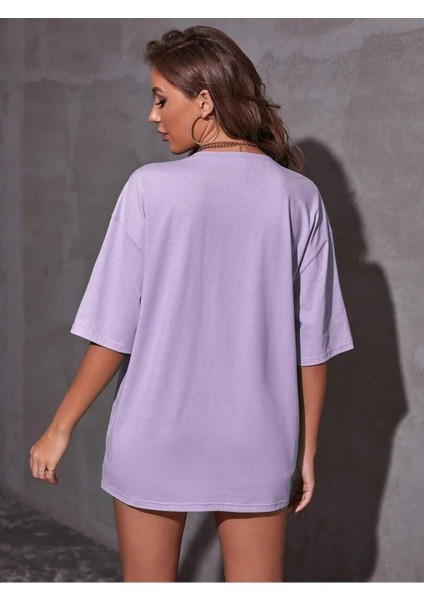 Miami Baskılı Oversize Salas Boyfriend Kadın / Kız T-Shirt Top Bluz fiyatları
