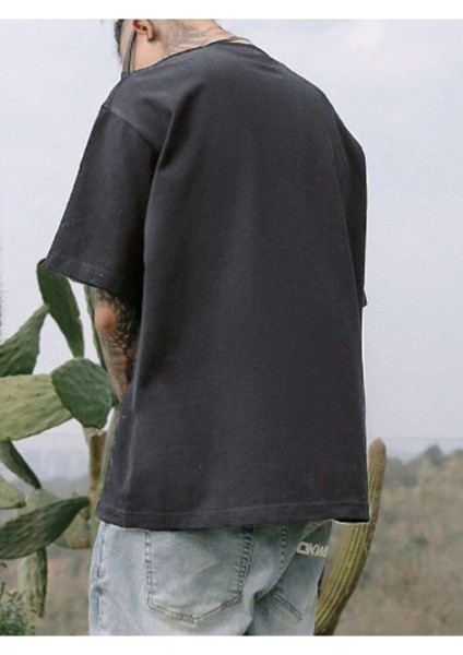 7 Rakam Baskılı Oversize Erkek T-Shirt Salaş Boyfirend fiyatları