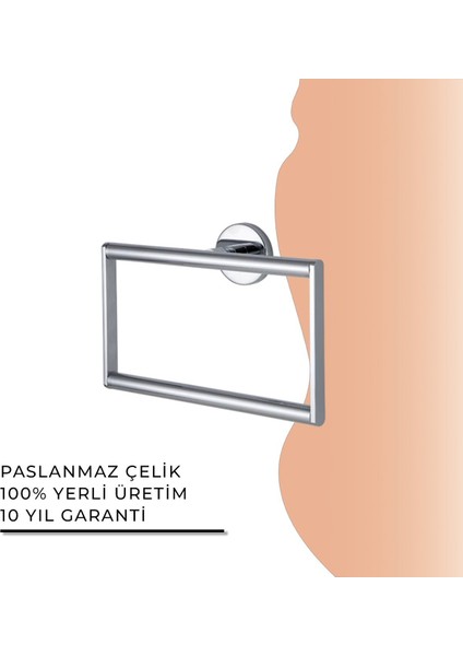 Igk Yapı - Clk Banyo Flora Kare Havluluk (FL10-081)