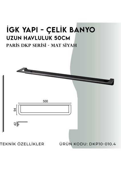 Igk Yapı - Çelik Banyo Paris Havluluk 50 cm(DKP10-010.4)