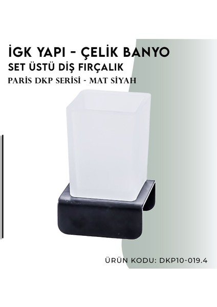 Igk Yapı - Çelik Banyo Paris Set Üstü Diş Fırçalık (DKP10-019.4)