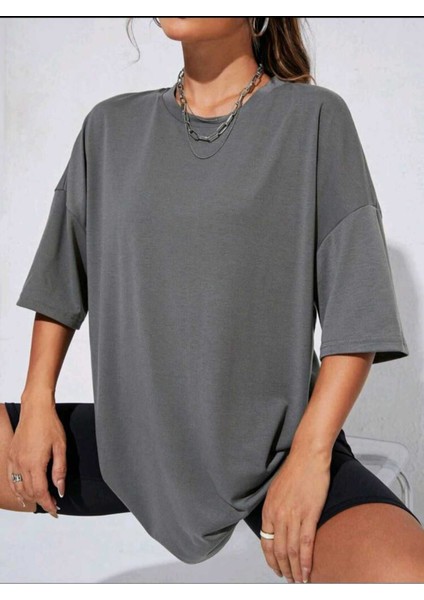 Butterflies Baskılıkadın / Kız Oversize Salaş T-Shirt Boyfirend