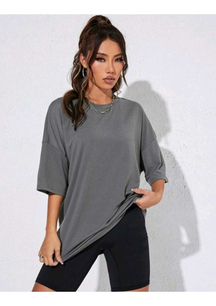 Butterflies Baskılıkadın / Kız Oversize Salaş T-Shirt Boyfirend