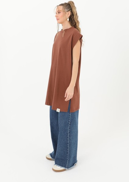 Kadın Basic Kolsuz T-Shirt 30725 fırsatları