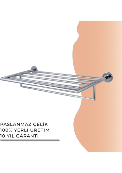 Igk Yapı - Clk Banyo Flora Raf Havluluk 60 cm (FL10-065)