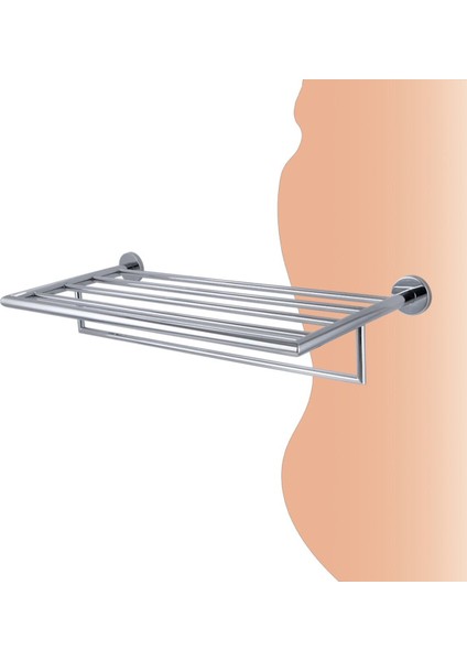 Igk Yapı - Clk Banyo Flora Raf Havluluk 60 cm (FL10-065)