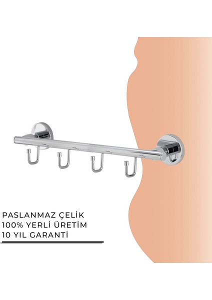 Igk Yapı - Clk Banyo Flora Dörtlü Askılık (FL10-010)