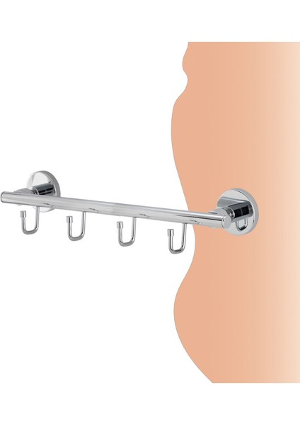 Igk Yapı - Clk Banyo Flora Dörtlü Askılık (FL10-010)