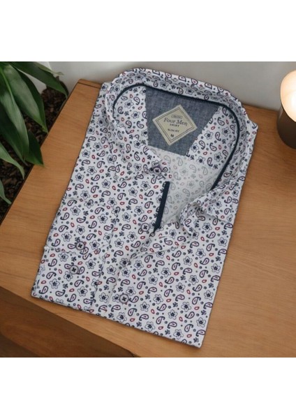 Pamuklu Uzun Kollu Erkek Gömlek (Slim Fit Kalıp)