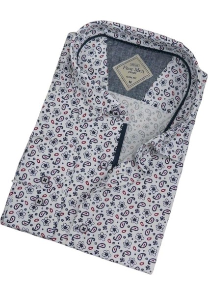 Pamuklu Uzun Kollu Erkek Gömlek (Slim Fit Kalıp) fiyatları