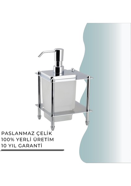 Igk Yapı - Çelik Banyo Vizyon Set Üstü Sıvı Sabunluk (VZ10-020)