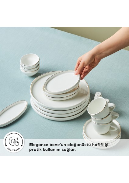 Streamline Sunset Porselen 34 Parça 6 Kişilik Kahvaltı/Servis Takımı Gold