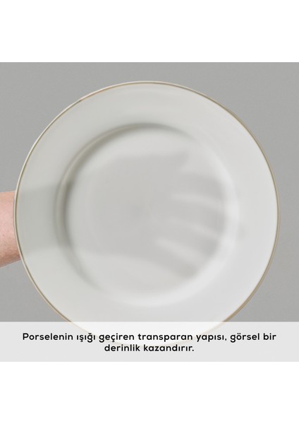 Elegance Bone Lexi 56 Parça 12 Kişilik Yemek Takımı Gold