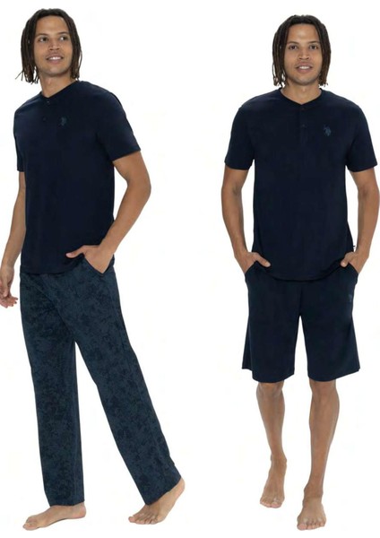 3'lü Pijama Şort T-Shirt Takım