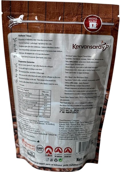 Kervansaray Adıyaman Damla Sakızlı Kahve