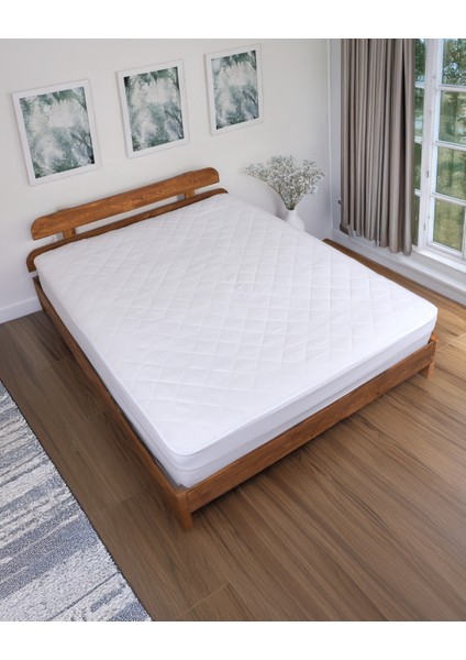 Pamuklu Kapitone Fitted Yatak Koruyucu Alez Tek Kişilik Çift Kişilik Battal Boy