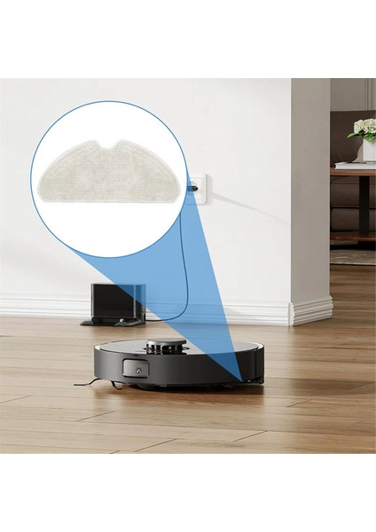 D10S, D10S Pro, D9 Max, F9 Pro Robot Süpürge Için 4'lü Yedek Paspas Pedi, Yıkanabilir Tekrar Kullanılabilir Ped (Yurt Dışından) fırsatları