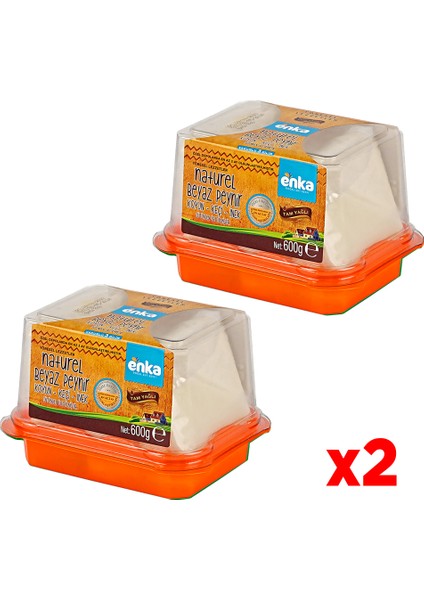 Beyaz Peyniri Tam Yağlı koyun inek keçi 600 gr 2'li Paket