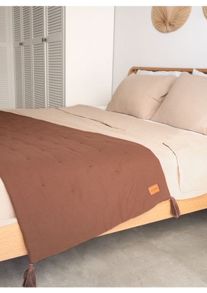 Smooth Pamuk Yatak Runner Kahverengi 70 x 240