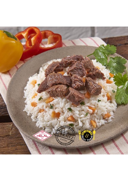 3'lü Lezzet Et Seçkisi - Hazır Yemek / İzmir Köfte - Etli Kuru Fasulye - Dana Kuşbaşı Et Konservesi 200g