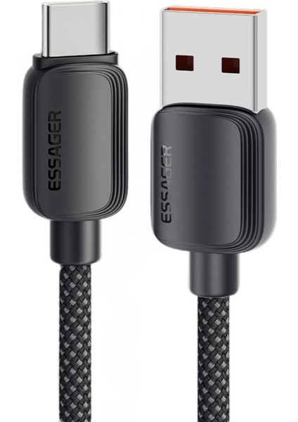 1 Metre 7A 100W E-Marker Süper Hızlı USB To Type-C Şarj Data Kablosu Güçlü Kablo