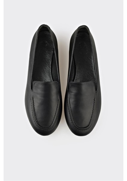 Siyah Deri Kadın Günlük Ayakkabı fırsatları