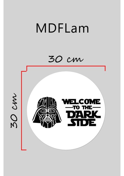 Modern Kapı Süsü Beyaz Dark Stde Star Wars Dış Mekan Kapı Süsü